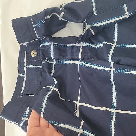 💲1️⃣ ZeroXposur Swim Trunks Board Shorts Youth Large 14/16 Blue Plaid - Picture 6 of 13